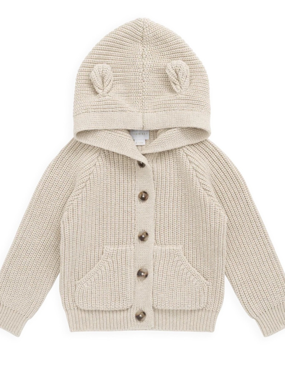 Jamie Kay Bear Cardigan - Vanilla